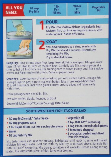 McCormick® Golden Dipt® Fish Fry Seafood Fry Mix Perspective: back