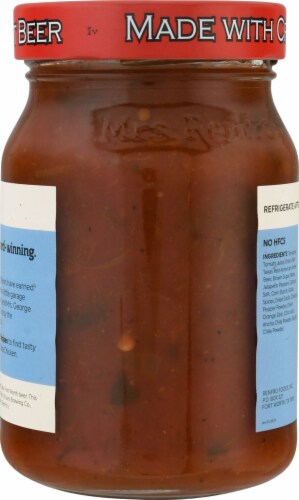 Mrs. Renfro's® Medium Hot Texas Red Amber Ale Craft Beer Salsa Perspective: back