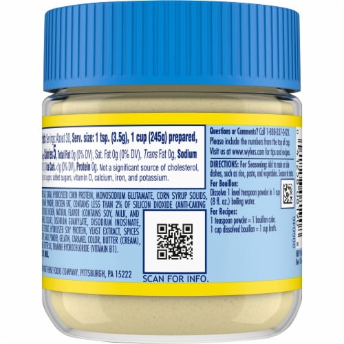 Wylers Instant Bouillon Chicken Flavored Bouillon Powder Perspective: back