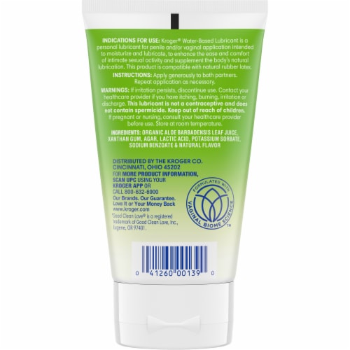 Kroger® Water Based Lubricant Perspective: back