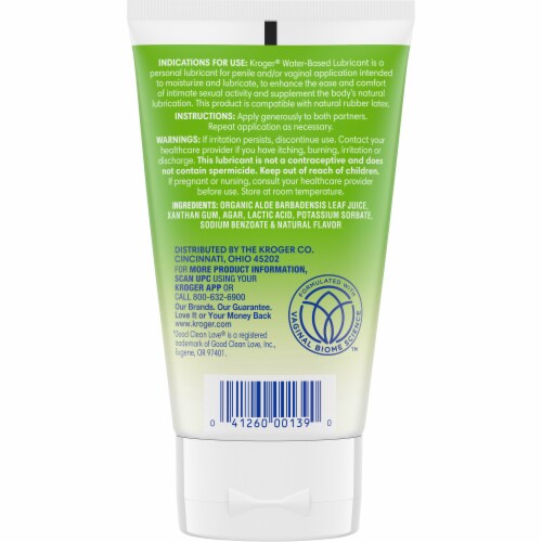Kroger® Water Based Lubricant Perspective: back