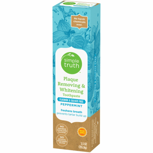 Simple Truth™ Peppermint Plaque Removing & Whitening Toothpaste Perspective: back