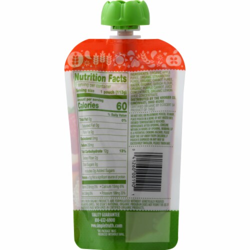 Simple Truth Organic® Apple Strawberry Carrot Quinoa Stage 2 Baby Food