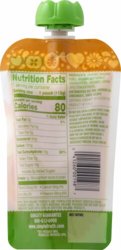 Simple Truth Organic® Banana Squash Stage 2 Baby Food Puree Perspective: back