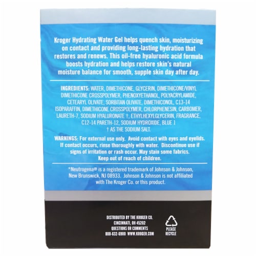 Kroger® Hydrating Facial Moisture Water Gel with Long-Lasting Hydration Perspective: back