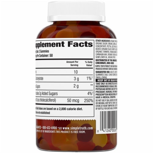 Simple Truth™ Vitamin D3 Gummies 50mcg Perspective: back