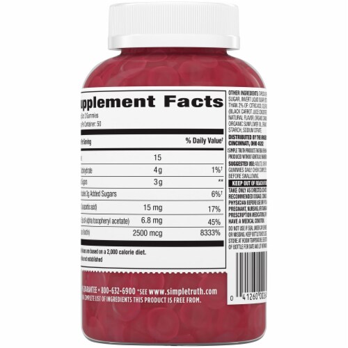 Simple Truth™ Hair Skin & Nails 2500mcg Gummies Perspective: back