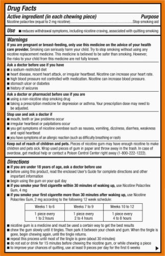 Kroger® Coated Fruit Wave Nicotine Gum 2mg Perspective: back