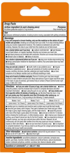 Kroger® Coated Fruit Wave Nicotine Gum 2mg Perspective: back