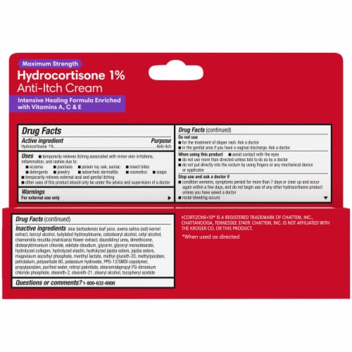 Kroger® Maximum Strength Hydrocortisone Anti-Itch Cream Perspective: back