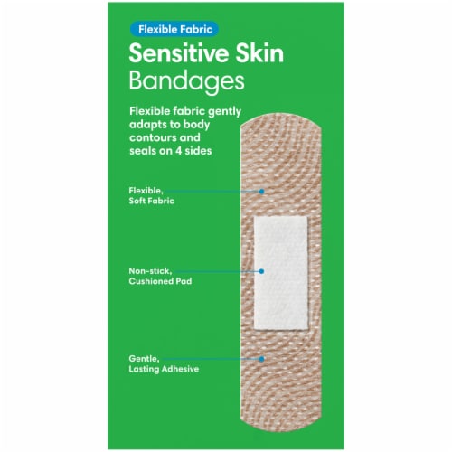 Kroger® Flexible Fabric Sensitive Skin Bandages Perspective: back