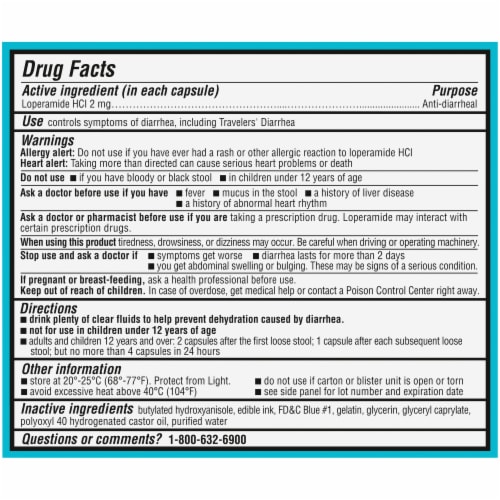 Kroger® Anti-Diarrheal Loperamide Softgels 2mg Perspective: back
