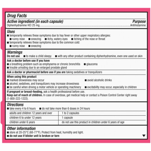 Kroger® Allergy Antihistamine Liquid Gels Perspective: back
