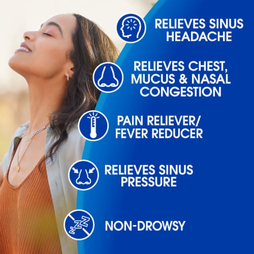 Kroger® Sinus Congestion & Pain DayTime Caplets Perspective: back