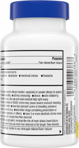 Kroger® Naproxen Sodium Pain Reliever & Fever Reducer Capsules 220mg Perspective: back