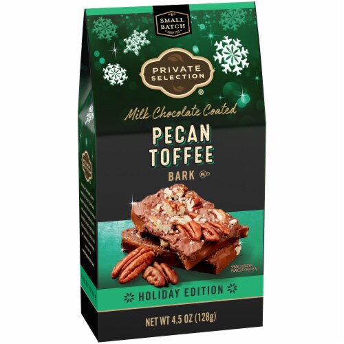 Private Selection® Milk Chocolate Coated Pecan Toffee Bark Holiday Candy Bar Perspective: back