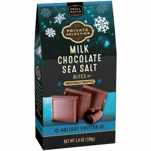 Private Selection® Milk Chocolate Sea Salt Bites Holiday Candy Bar Perspective: back