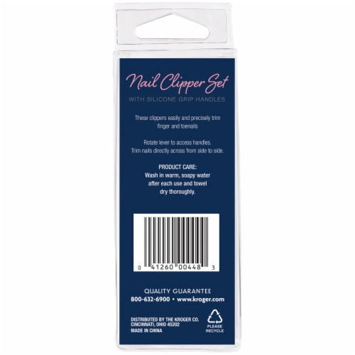 Pretty Savvy™ Nail Clipper Set with Grip Handle Perspective: back
