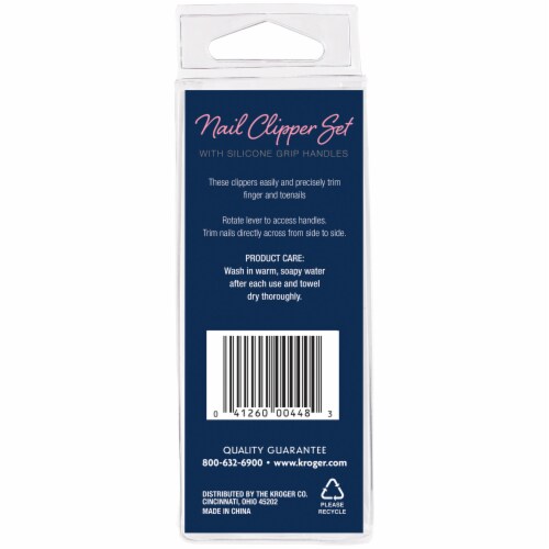 Pretty Savvy™ Nail Clipper Set with Grip Handle Perspective: back