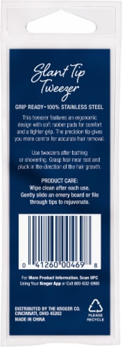 Pretty Savvy™ Slant Tip Grip Ready Tweezers Perspective: back