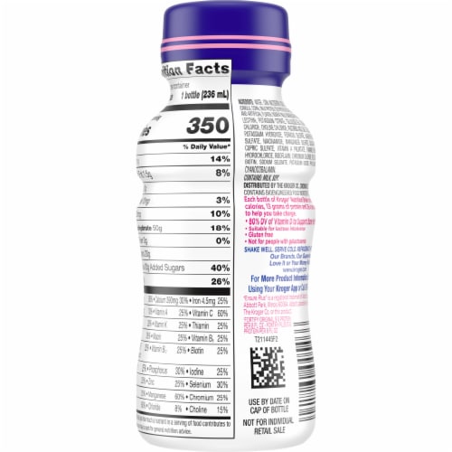 Kroger® Fortify Plus Strawberry Nutrition Shake Perspective: back