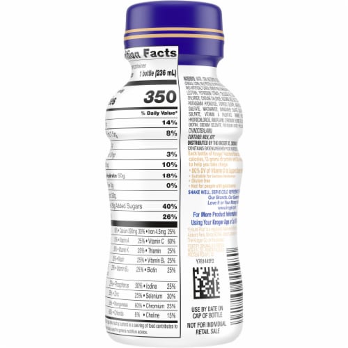 Kroger® Fortify Plus Vanilla Nutrition Shake Perspective: back