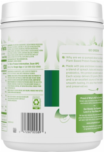 Simple Truth™ Plant-Based Chocolate Protein & Greens Protein Powder Perspective: back