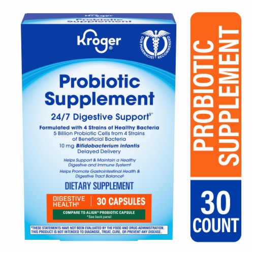 Kroger® Probiotic Supplement Capsules Perspective: back