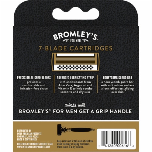 Bromleys™ For Men Smooth Operate 7-Blade Cartridges Perspective: back