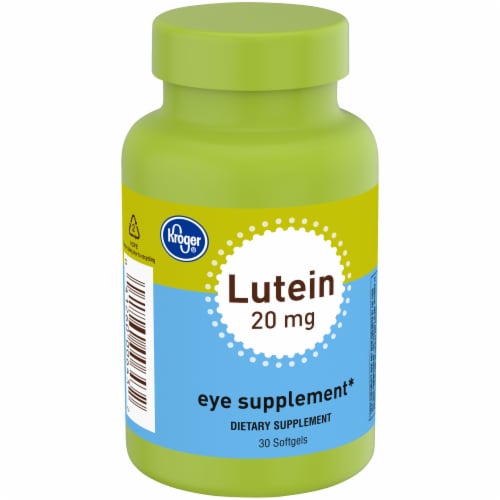 Kroger® Lutein Eye Supplement Softgels 20mg Perspective: back