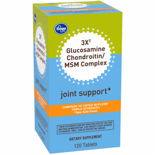 Kroger® 3X Glucosamine Chondroitin/MSM Complex Joint Support Tablets Perspective: back