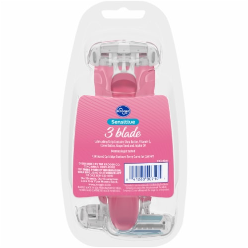Kroger® Women's Sensitive 3 Blade Disposable Razors Perspective: back