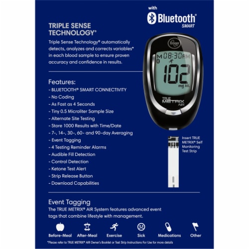 True Metrix Blood Glucose Meter, Lancet 100 ct & Lancing Device