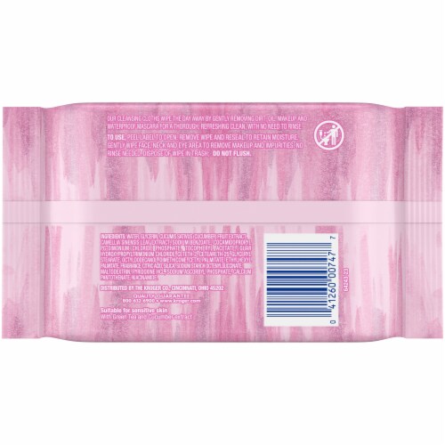 Kroger® Exfoliating Green Tea Cucumber Facial Wipes Perspective: back