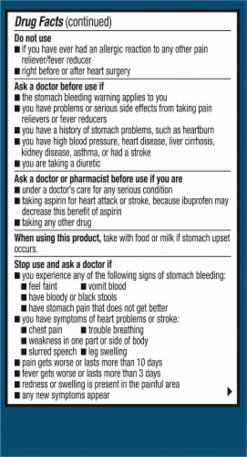 Kroger® Ibuprofen Mini Liquid Softgels 200mg Perspective: back