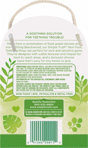 Simple Truth Baby Teething Ring Perspective: back