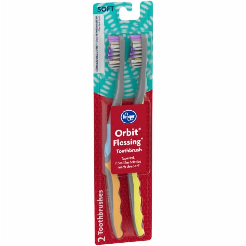 Kroger® Orbit® Flossing Toothbrush with Soft Bristels Perspective: back