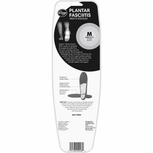 Kroger® Plantar Fasciitis Men's Insoles Pair Perspective: back