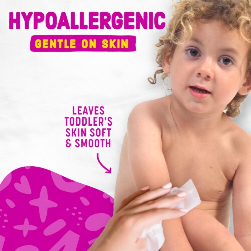 Comforts™ Fragrance Free Flushable Toddler Wipes Flip-Top Pack Perspective: back