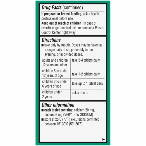 Kroger® Stool Softener + Stimulant Laxative Tablets Perspective: back