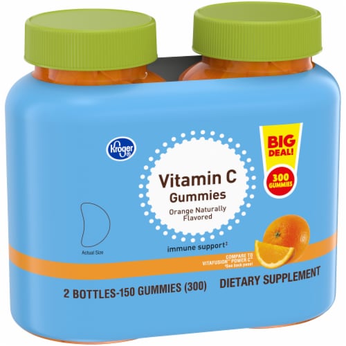 Kroger® Vitamin C Gummies Orange 282mg BIG DEAL! Perspective: back