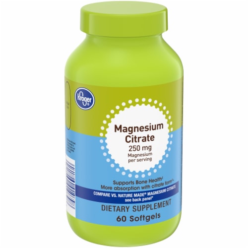 Kroger® Magnesium Citrate Softgels 250mg Perspective: back