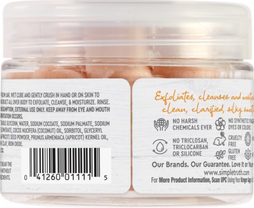 Simple Truth® Beauty Crate Peach & Apricot Exfoliating Sugar Cubes Perspective: back