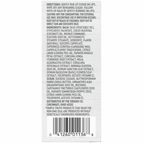 Simple Truth® Beauty Crate Poppyseed + Lemon Lip Balm & Scrub Perspective: back