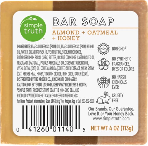 Simple Truth® Beauty Crate Almond Oatmeal & Honey Bar Soap Perspective: back