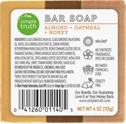 Simple Truth® Beauty Crate Almond Oatmeal & Honey Bar Soap Perspective: back