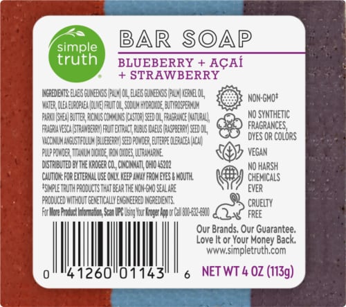 Simple Truth® Beauty Crate Blueberry Strawberry & Acai Bar Soap Perspective: back