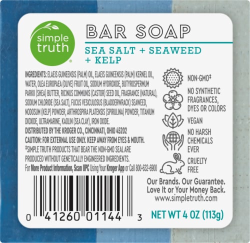 Simple Truth® Beauty Crate Sea Salt Seaweed & Kelp Bar Soap Perspective: back