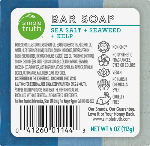 Simple Truth® Beauty Crate Sea Salt Seaweed & Kelp Bar Soap Perspective: back