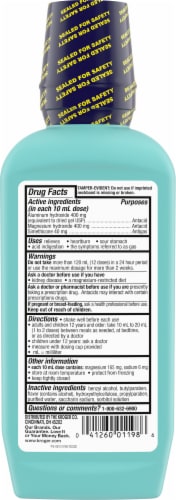 Kroger Regular Strength Antacid and Gas Relief Liquid Perspective: back
